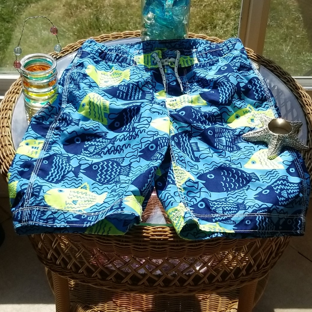 Gap Blue fish swim trucks size 12